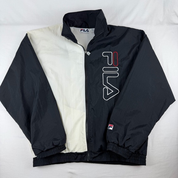 FILA Vintage Y2K‎ 90's Two-Toned Logo Windbreaker Jacket Men's Size M